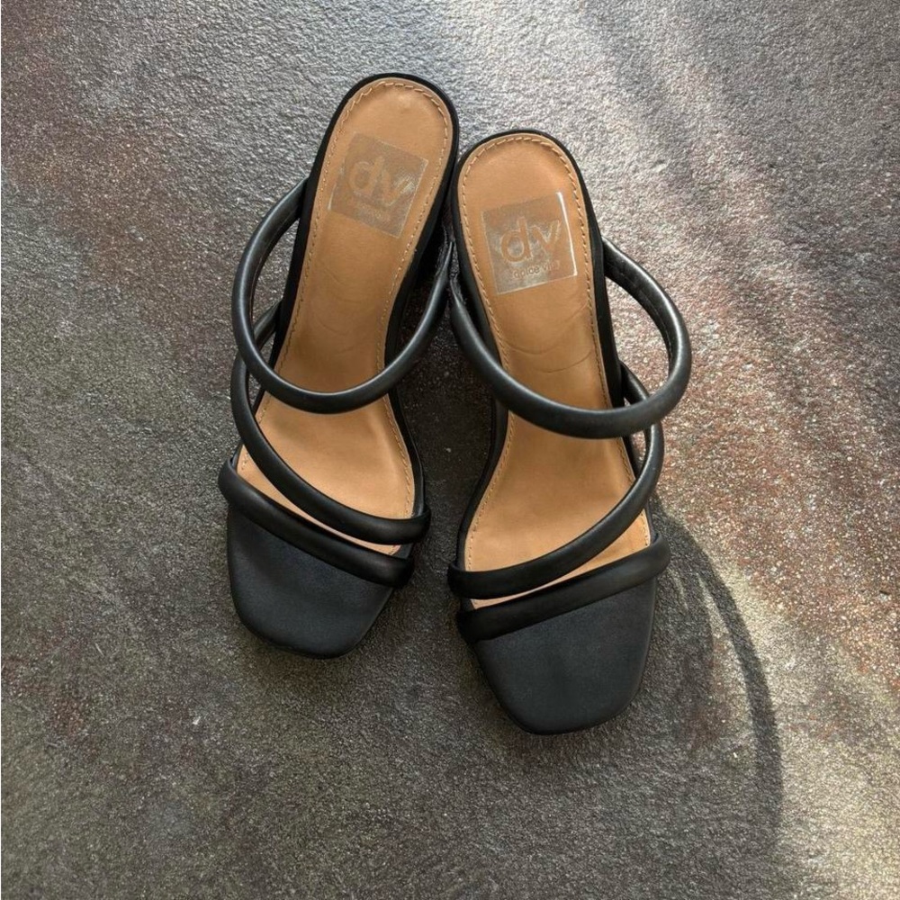 DV by Dolce Vita Black Strappy Mules